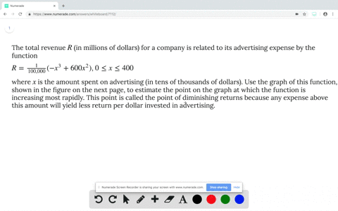 the-total-revenue-r-in-millions-of-dollars-for-a-company-is-related-to-its-advertising-expense-by-th