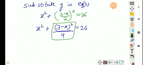 solve-the-given-systems-of-equations-algebraically-beginaligned-x2-y3-x2y226-endaligned-2