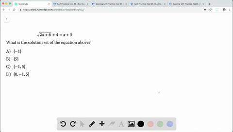 sqrt2-x64x3-what-is-the-solution-set-of-the-equation-above-a-1-b-5-c-15-d-0-15