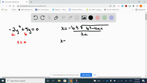 use-the-quadratic-formula-to-solve-the-following-2-y_25-y0