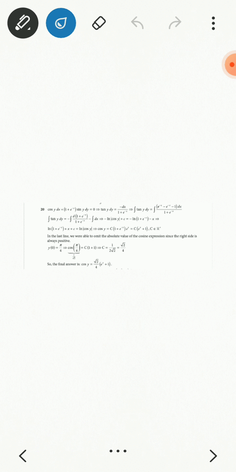 solve-the-given-differential-equation-cos-y-d-xleft1e-xright-sin-y-d-y0-y0fracpi4
