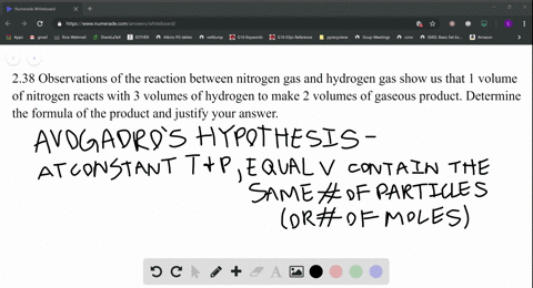 observations-of-the-reaction-between-nitrogen-gas-and-hydrogen-gas-show-us-that-1-volume-of-nitrogen