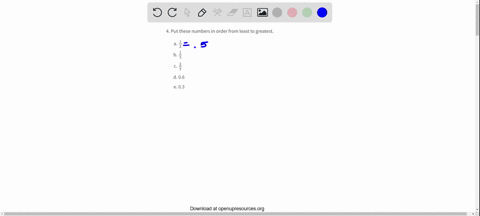 put-these-numbers-in-order-from-least-to-greatest-a-frac12-b-frac13-c-frac25-d-06-e-03