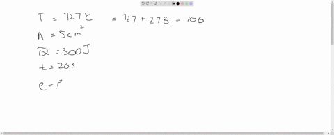 a-body-at-a-temperature-of-727circ-mathrmc-and-has-surface-area-5-mathrmcm2-radiates-300-mathrmj-of-
