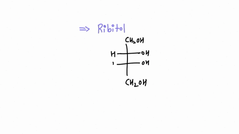 on-reaction-with-hydrogen-gas-by-a-platinum-catalyst-ribose-problem-5-54-is-converted-into-ribitol-i