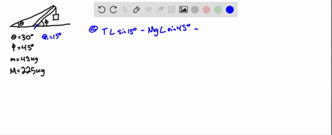 the-system-in-fig-13-37-is-in-equilibrium-a-concrete-block-of-mass-225-mathrmkg-hangs-from-the-end-o