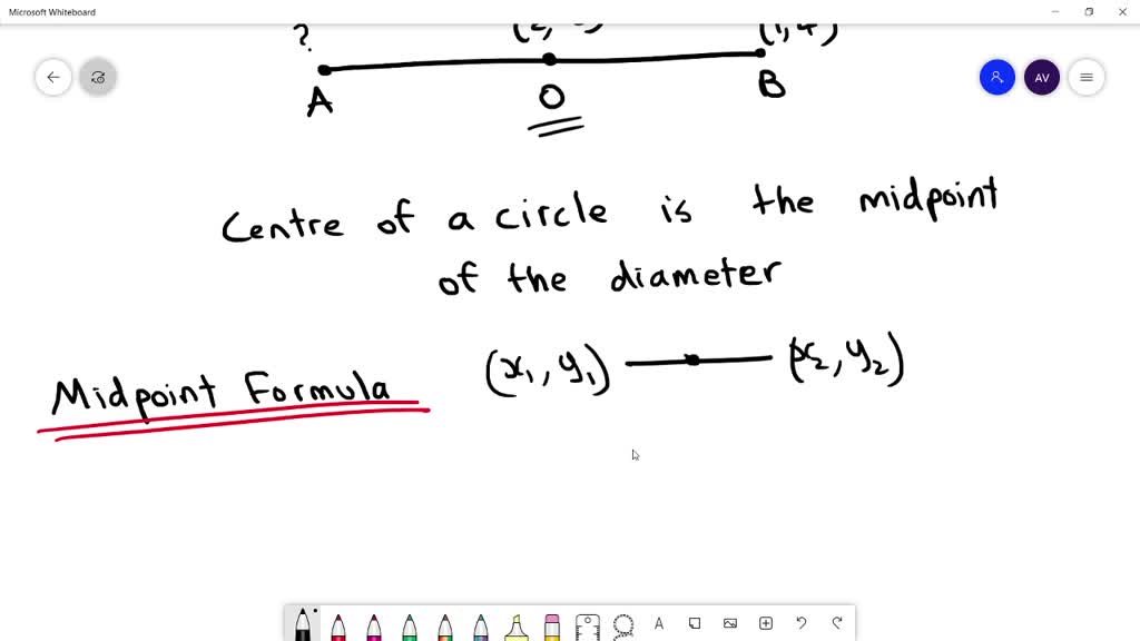SOLVED:Find the coordinates of a point A, where AB is the diameter of a ...