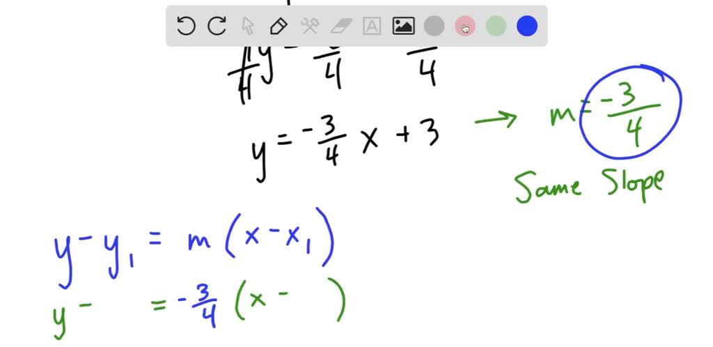 SOLVED:Find the equation of the straight line passing through (3,-5 ...