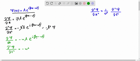 show-that-psix-ta-eik-x-omega-t-satisfies-both-the-time-dependent-schrodinger-equation-and-the-class