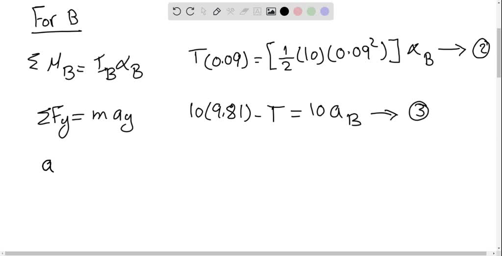 The 20kg disk A is attached to the 10kg block B using the cable and