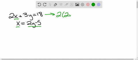 solve-each-system-of-equations-by-the-substitution-method-leftbeginarrayl-2-x3-y18-x2-y-5-endarrayri