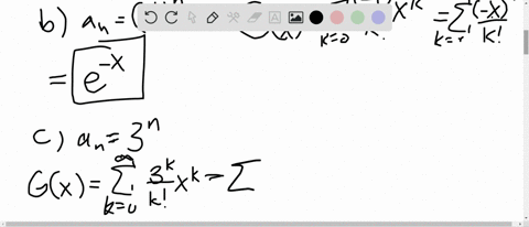 SOLVED:Determine the exponential generating function for the sequence ...