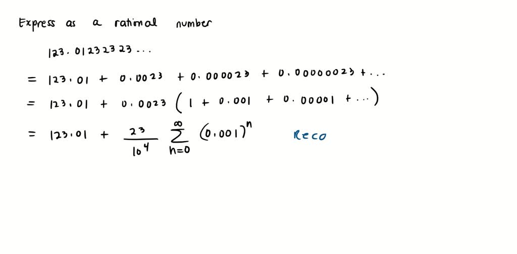 Evaluate the given sum.
$$
123.01232323 \ldots
$$