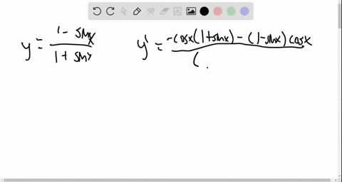 find-dydx-for-the-following-functions-yfrac1-sin-x1sin-x