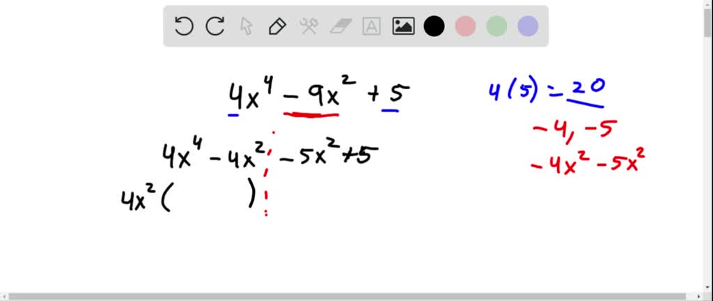 SOLVED:In Exercises 109-112, factor completely. -x^2-4 x+5