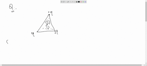 three-equal-charges-each-q-are-placed-on-the-corners-of-an-equilateral-triangle-of-side-a-then-the-c