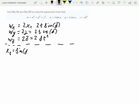 find-partial-w-partial-s-and-partial-w-partial-t-by-using-the-appropriate-chain-rule-wx2y2z2-quad--2