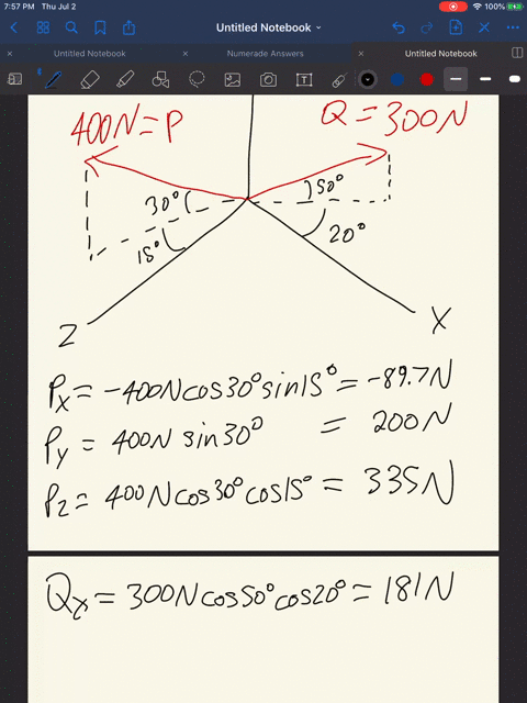 find-the-magnitude-and-direction-of-the-resultant-of-the-two-forces-shown-knowing-that-p400-mathrmn-