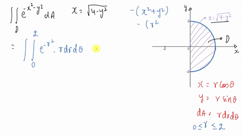 7-14-evaluate-the-given-integral-by-changing-to-polar-coordinates-iint_d-e-x2-y2-d-a-where-d-is-the-