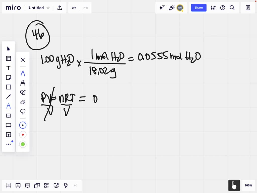 SOLVEDA 1.00g sample of water is allowed to vaporize completely