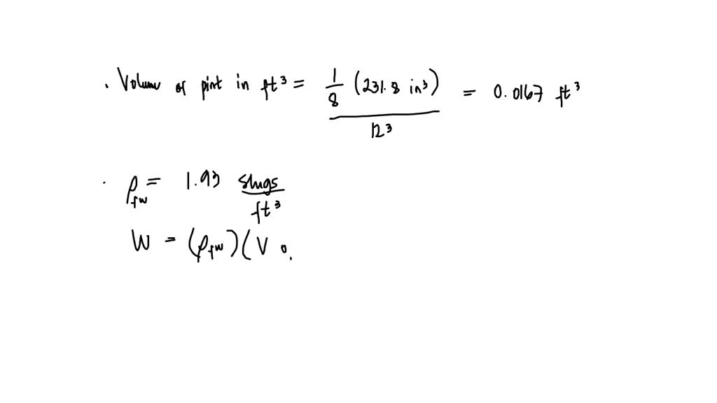 "A pint's a pound the world around" is the old rhyme describing the