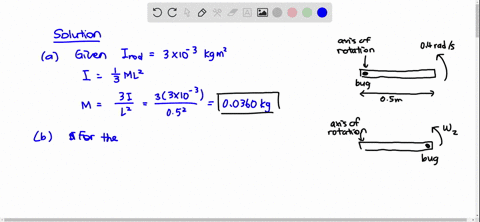 a-thin-uniform-rod-has-a-length-of-0500-mathrmm-and-is-rotating-in-a-circle-on-a-frictionless-table-