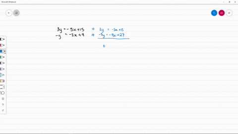 use-linear-combinations-to-solve-the-linear-system-then-check-your-solution-3-y-5-x15-y-3-x9