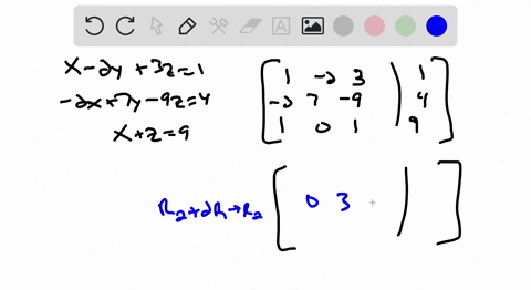 solve-the-system-of-linear-equations-using-gaussian-elimination-with-back-substitution-beginarrayrx-