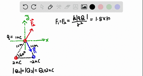what-is-the-force-vecf-on-the-10-nc-charge-in-figure-p2638-give-your-answer-as-a-magnitude-and-a-dir
