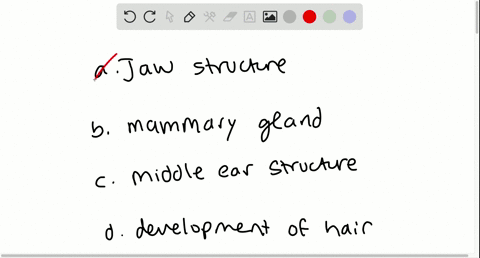 the-evolution-of-which-of-the-following-features-of-mammals-is-hardest-to-trace-through-the-fossil-r