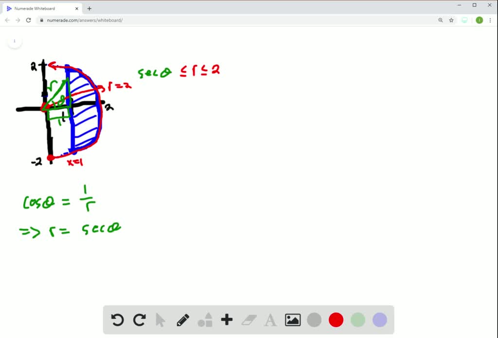 SOLVED:In Exercises 1-8, describe the given region in polar coordinates ...