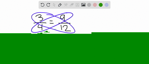 determine-whether-each-pair-of-fractions-is-proportional-frac34frac912