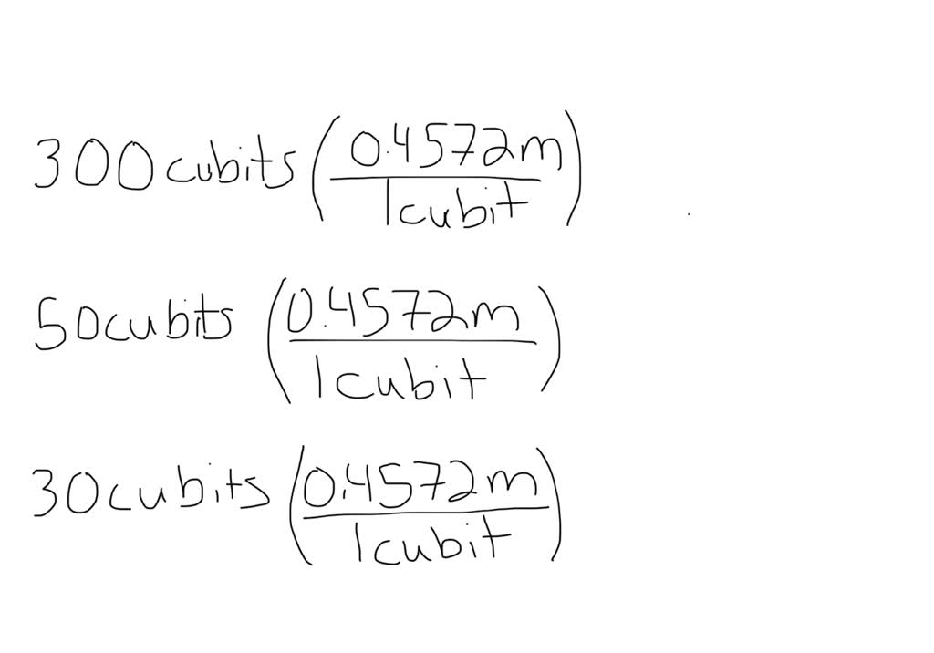 Noah's ark was ordered to be 300 cubits long, 50 cubits wide, and 30