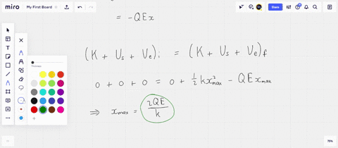 a-block-having-mass-m-and-charge-q-is-connected-to-a-spring-having-constant-k-the-block-lies-on-a-fr