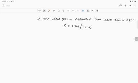 2-mole-of-an-ideal-gas-at-27circ-mathrmc-temperature-is-expanded-reversibly-from-2-mathrml-to-20-m-3