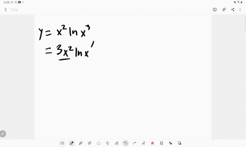 find-the-derivative-of-the-given-function-yx2-ln-x3