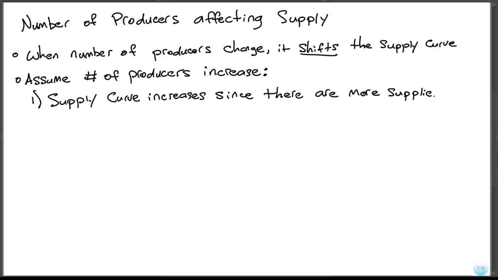 What happens when the number of producers increases?