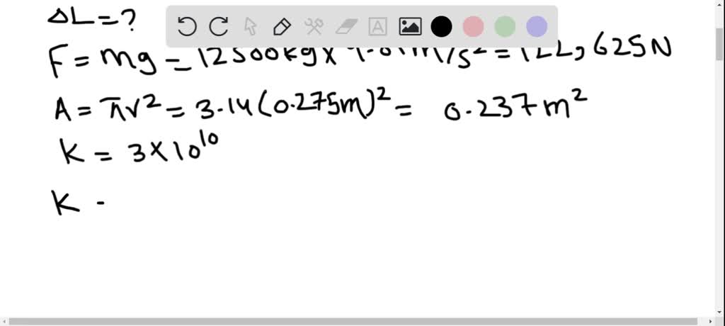Find the distance by which a $45-\mathrm{cm}$ -diameter, $8.9-\mathrm{m}$ -tall concrete column is compressed when it supports a $12,500-\mathrm{kg}$ load.