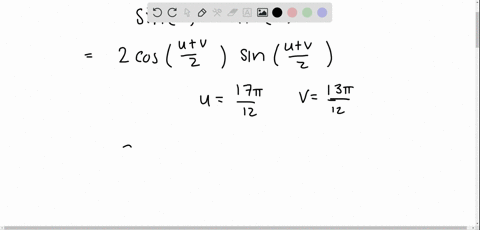 find-the-exact-value-using-sum-to-product-identities-sin-leftfrac17-pi12right-sin-leftfrac13-pi12rig
