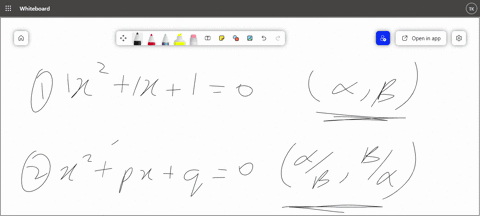 if-alpha-beta-are-the-roots-of-the-equation-x2x10-and-fracalphabeta-fracbetaalpha-are-roots-of-the-e
