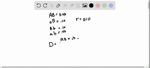 the-recombination-rate-r-between-linked-loci-a-and-b-is-010-in-a-population-we-observe-the-following