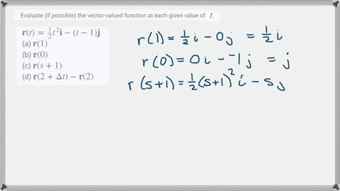 evaluate-if-possible-the-vector-valued-function-at-each-given-value-of-t-mathbfrtfrac12-t2-mathbfi-t