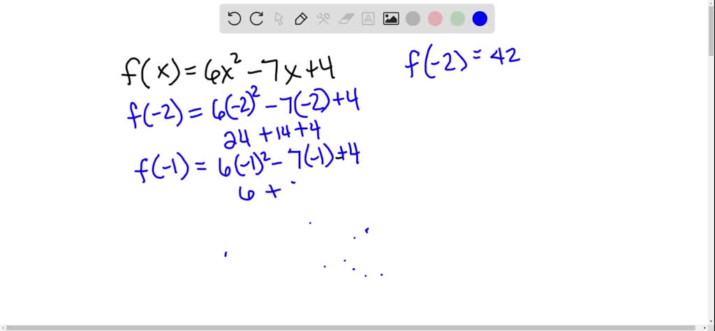 SOLVED:For Each Of The Following Functions, Evaluate: F(-2), F(-1), F(0 ...