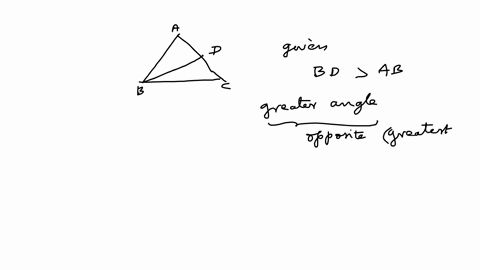 Given: ABC ; D is a point between A and C ; BD>AB Prove:...