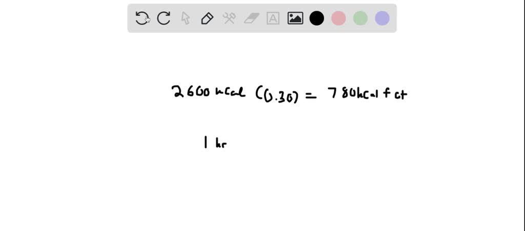 SOLVED:A very active male teenager needs about 2600 kcal per day. If ...