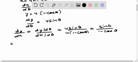 the-parametric-equations-of-a-cycloid-are-x4theta-sin-theta-y41-cos-theta-determine-a-fracmathrmd-ym