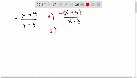 write-four-equivalent-forms-for-each-rational-expression-see-example-7-fracx4x-3