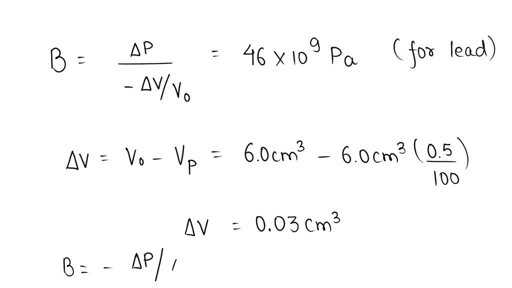 SOLVED A lead sphere has volume 6.0 cm^3 when it is resting on a lab