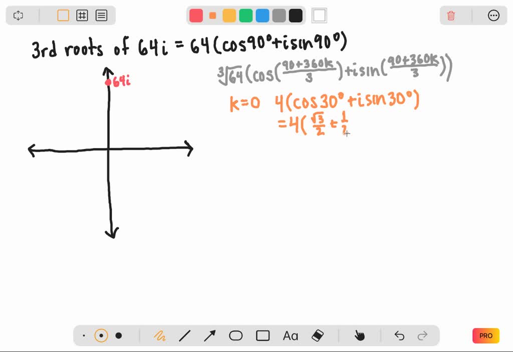 SOLVED Find The Three Cube Roots Of 64 I