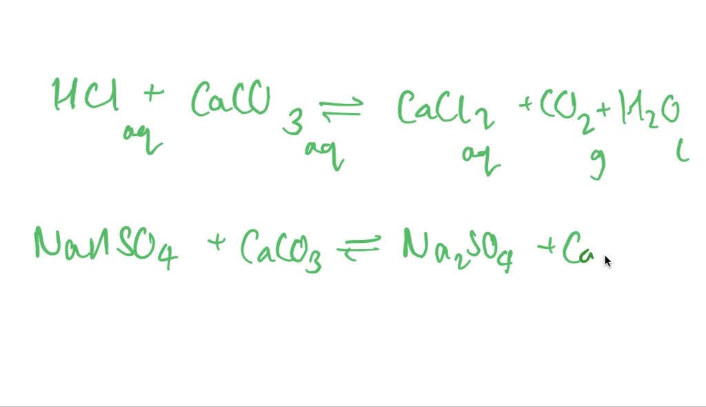 SOLVED:Write equations for the dissolution of the calcium carbonate ...